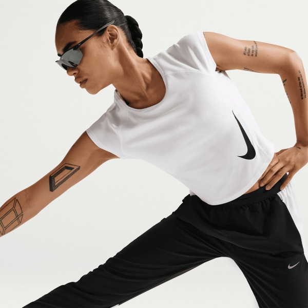 Nike Tempo Swoosh Dri-FIT Maglietta - White/Photon Dust/Reflective Silver/Black