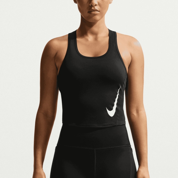 Canotta Running Donna Nike Tempo Swoosh Top  Black/Reflective Silver/White IF5005010