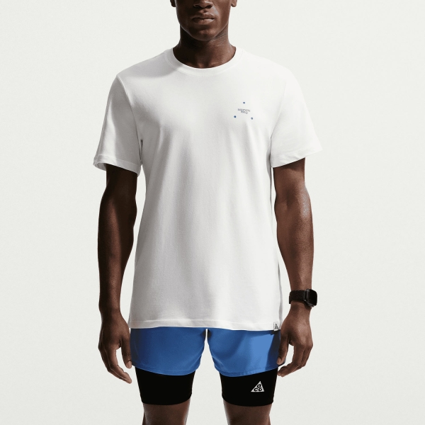 Men's  Short Sleeve Trail Running Shirts Nike ACG Graphic TShirt  Summit White/Persian Violet IH4410100