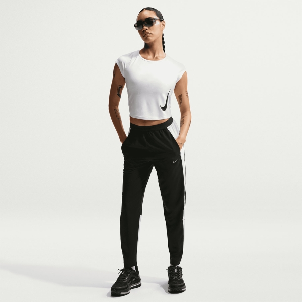 Nike Tempo Swoosh 7/8 Pantalones - Black/White/Reflective Silver