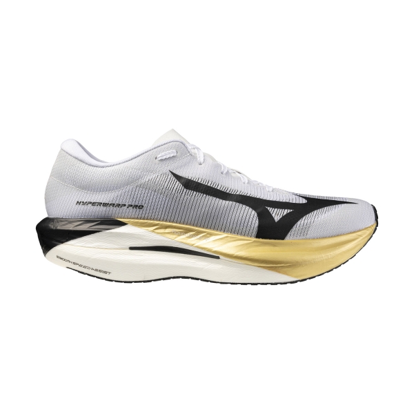 Scarpe Running Performance Uomo Mizuno Hyperwarp Pro  White/Black/Gold J1GC267401