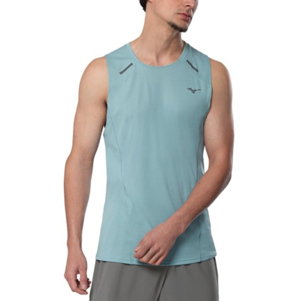 Men's Running Tank Mizuno Active Dryaeroflow Tank  Aquifer J2GAD00229
