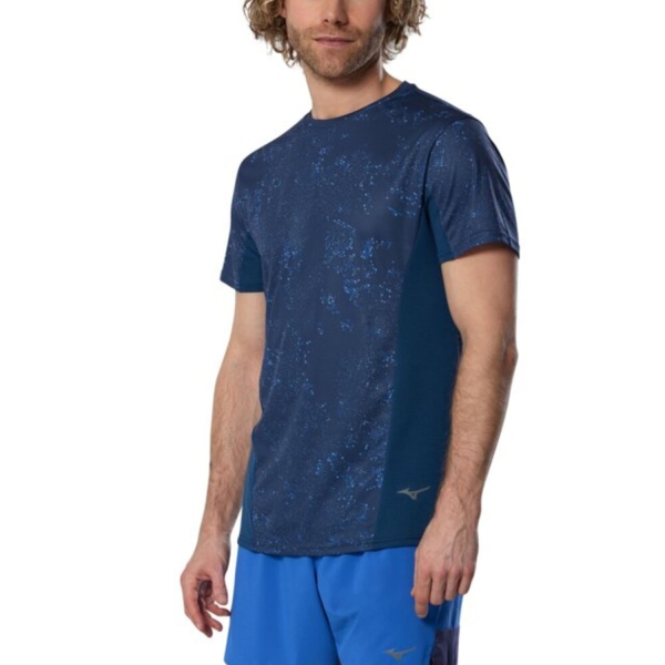 Maglietta Running Uomo Mizuno Active DryAeroFlow Maglietta  Estate Blue J2GAD00412