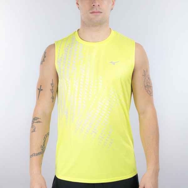 Men's Running Tank Mizuno Core Graphic Tank  Lightning Yellow J2GAD00643