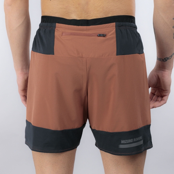 Mizuno Active Alpha 2 in 1 5.5in Pantaloncini - Copper Brown