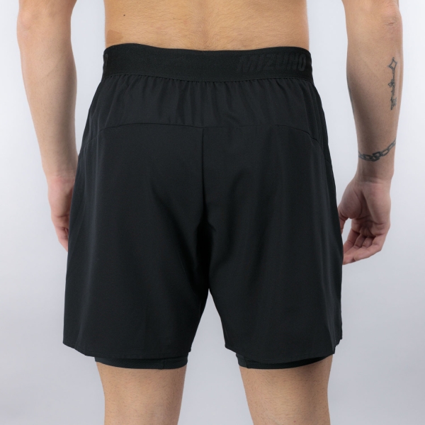 Mizuno Core Pro 2 in 1 7.5in Pantaloncini - Black