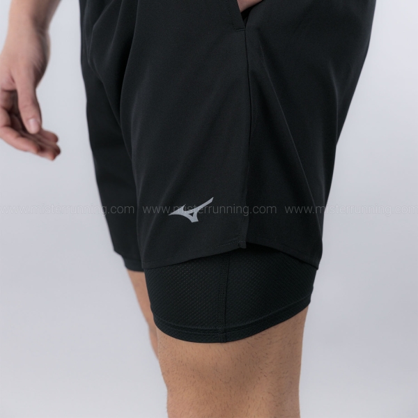 Mizuno Core Pro 2 in 1 7.5in Pantaloncini - Black