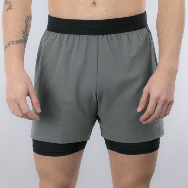 Pantaloncino Running Uomo Mizuno Core 2 in 1 5.5in Pantaloncini  Lava Smoke J2GBD00908