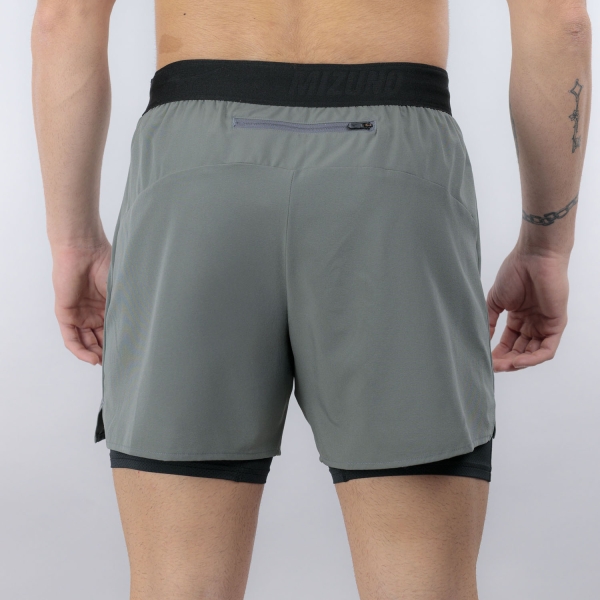 Mizuno Core 2 in 1 5.5in Pantaloncini - Lava Smoke