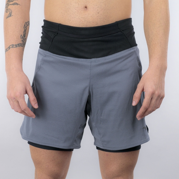 Pantalones Cortos Trail Running Hombre Mizuno Multipocket 2 in 1 8in Shorts  Lava Smoke J2GBD01008