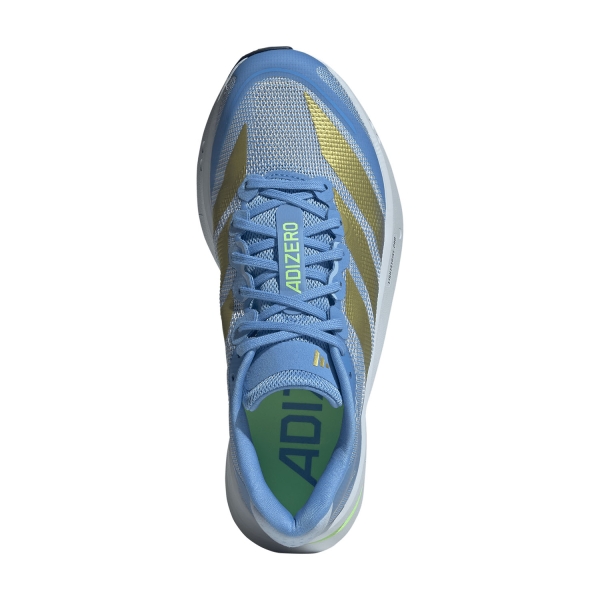 adidas adizero Boston 13 - Blue Burst/Gold Metallic/Glow Blue