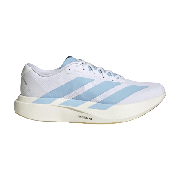 Scarpe Running Performance Uomo adidas adizero Evo SL WOVEN  FTWR White/Clear Blue/Matte Gold JQ4527