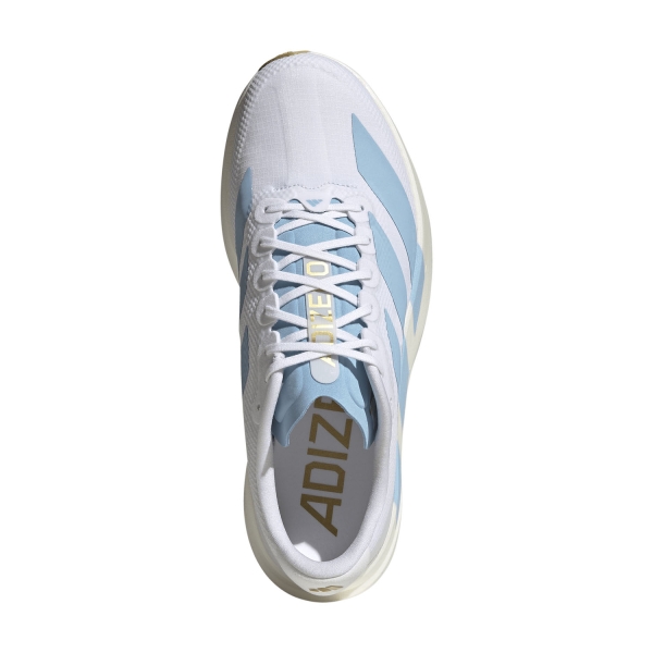 adidas adizero Evo SL WOVEN - FTWR White/Clear Blue/Matte Gold