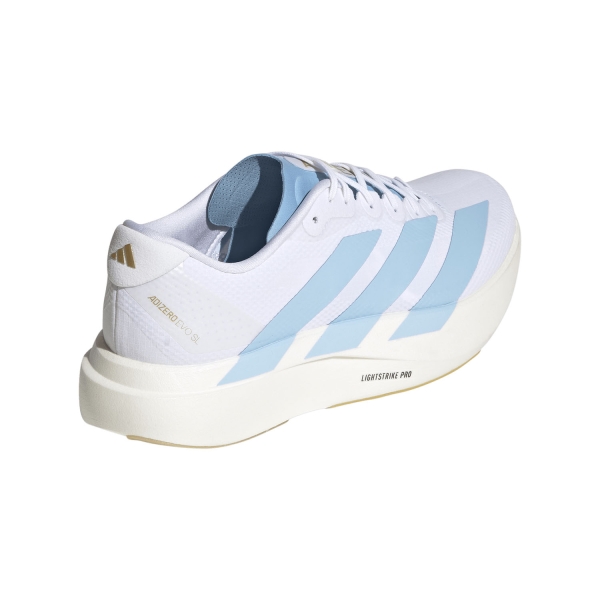 adidas adizero Evo SL WOVEN - FTWR White/Clear Blue/Matte Gold