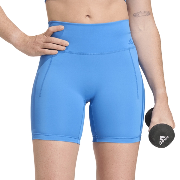 Pantalones Cortos Fitness y Training Mujer adidas Optime Workout 4in Shorts  Ray Blue JZ11045in