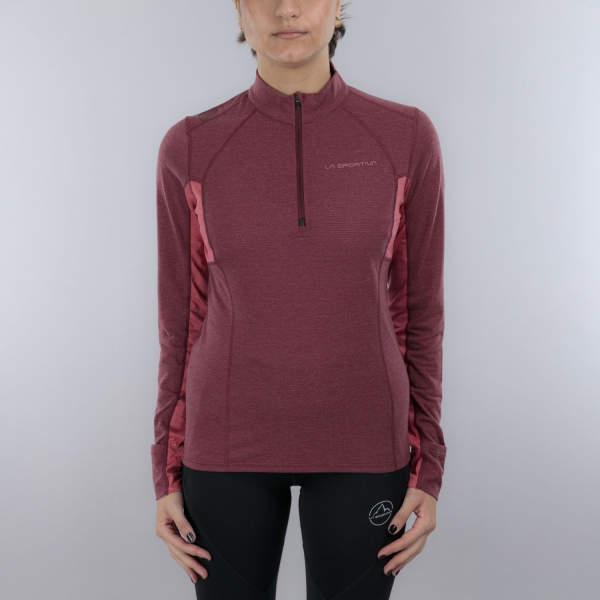 Camisetas Manga Larga Trail Running Mujer La Sportiva Swift Camisa  Redwood/Rosebay ZARL007R25P13