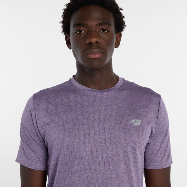 New Balance Athletics Run Camiseta - Candied Violet Heather/Slate Grey