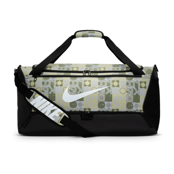 Bag Nike Brasilia AOP 9.5 Medium Duffle  Off White/Black/White IH7846101
