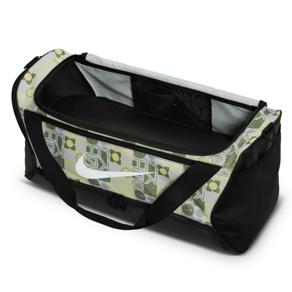 Nike Brasilia AOP 9.5 Medium Duffle - Off White/Black/White