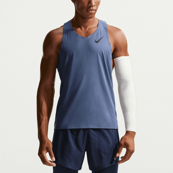 Men's Running Tank Nike DriFIT ADV AeroSwift Tank  Diffused Blue/Black FN4231491