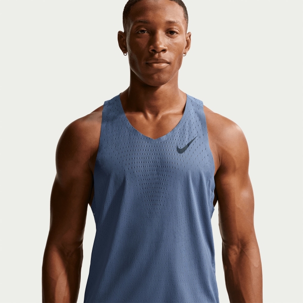 Nike Dri-FIT ADV AeroSwift Tank - Diffused Blue/Black
