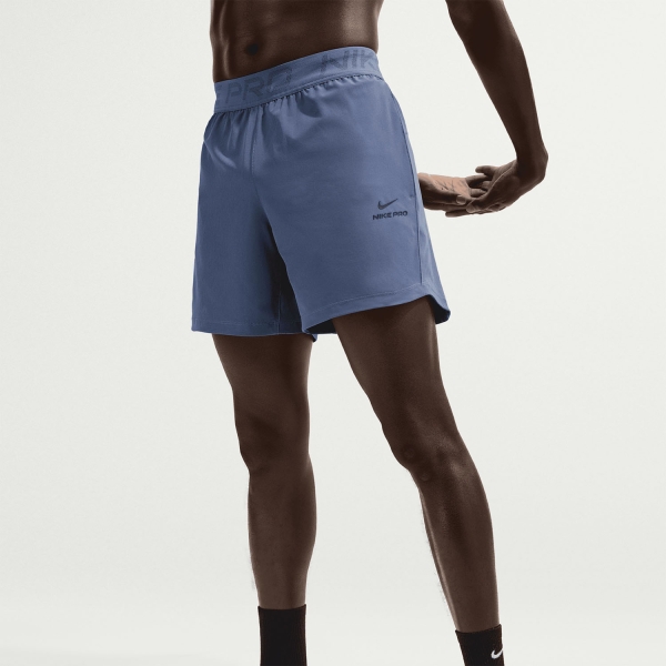 Nike Pro 6in Pantaloncini - Diffused Blue/Black