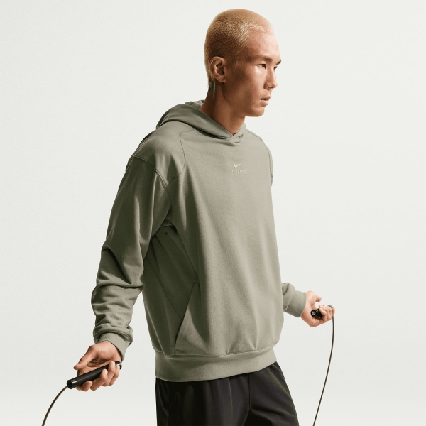 Nike Pro Dri-FIT Felpa - Light Army/Light Liquid Lime