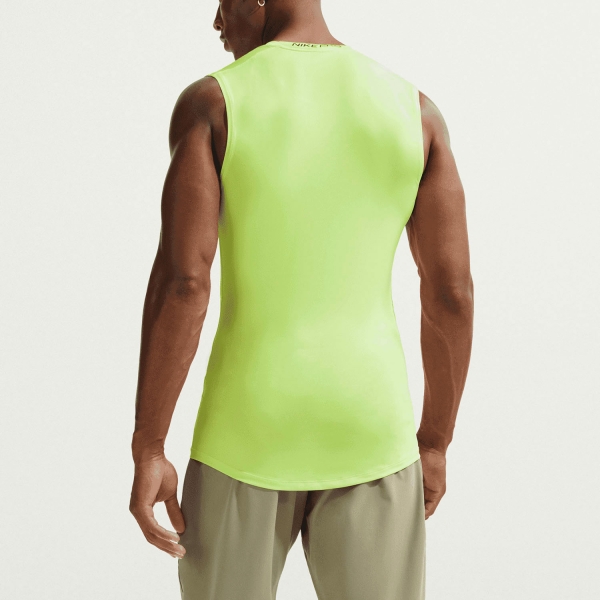 Nike Pro Dri-FIT Logo Tank - Light Liquid Lime/Black