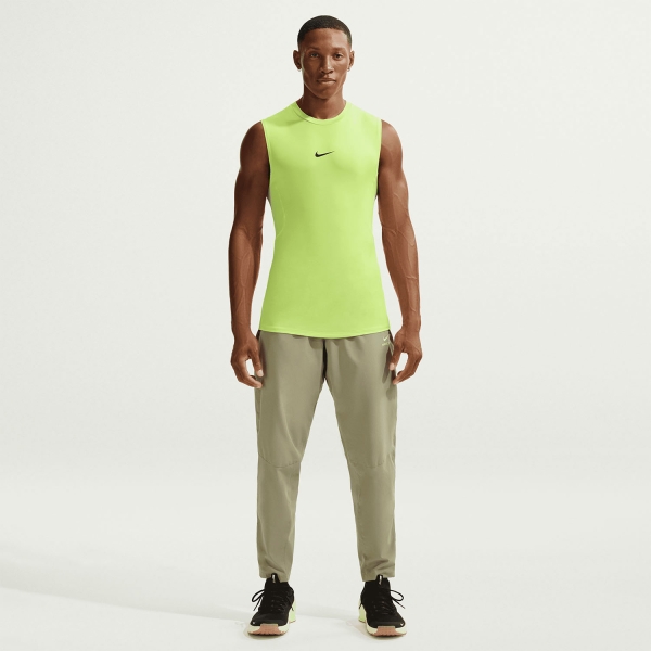 Nike Pro Dri-FIT Logo Tank - Light Liquid Lime/Black