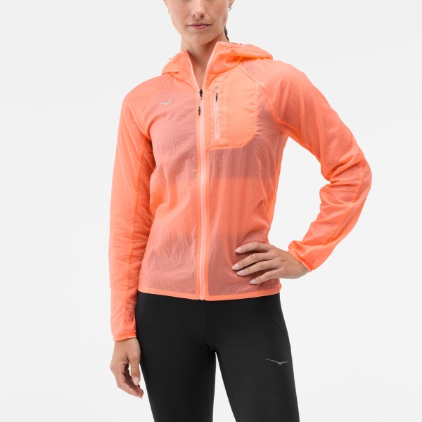 Women's Running Jacket Hoka Skyflow Jacket  Neon Cantaloupe 1141671NNCN