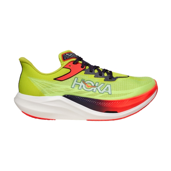 Men's Performance Running Shoes Hoka Rocket X 3  Neon Yuzu/Squid Ink 1168724NZS