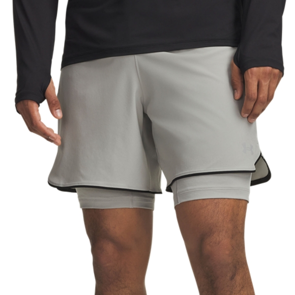 Pantaloncino Running Uomo Under Armour Velociti Pro 2 in 1 7in Pantaloncini  Titanium 60095120069