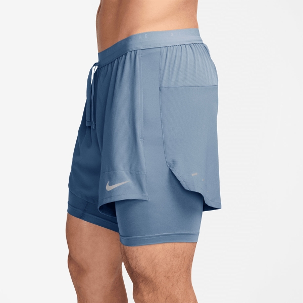 Nike Stride Hybrid 5in Shorts - Work Blue/Reflective Silver