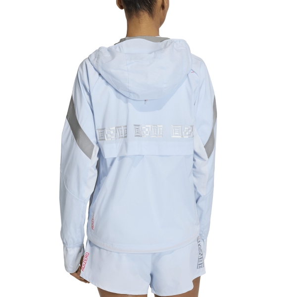 adidas adizero Ekiden Chaqueta - Crystal Sky/Silver Metallic