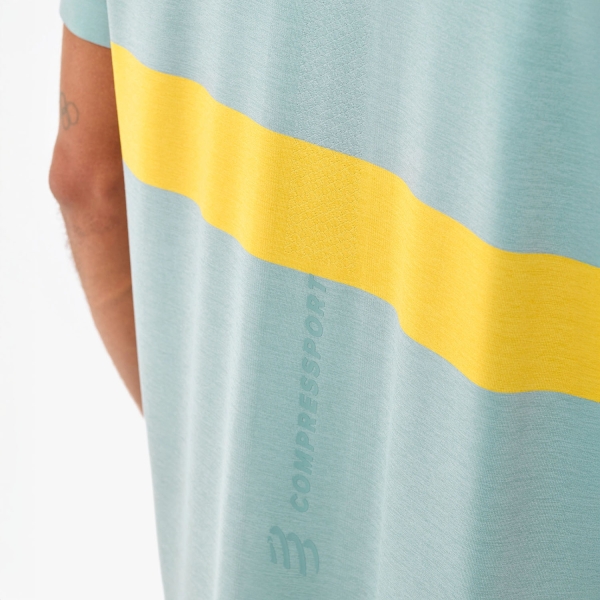 Compressport Performance Logo Camiseta - Ether/Lemon