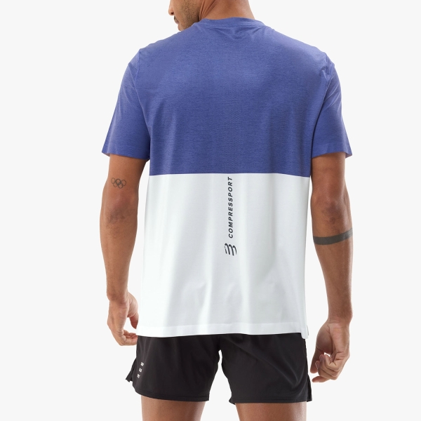 Compressport Performance Logo Camiseta - Orient Blue/Star White