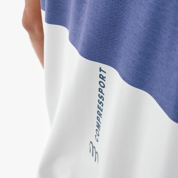 Compressport Performance Logo Camiseta - Orient Blue/Star White