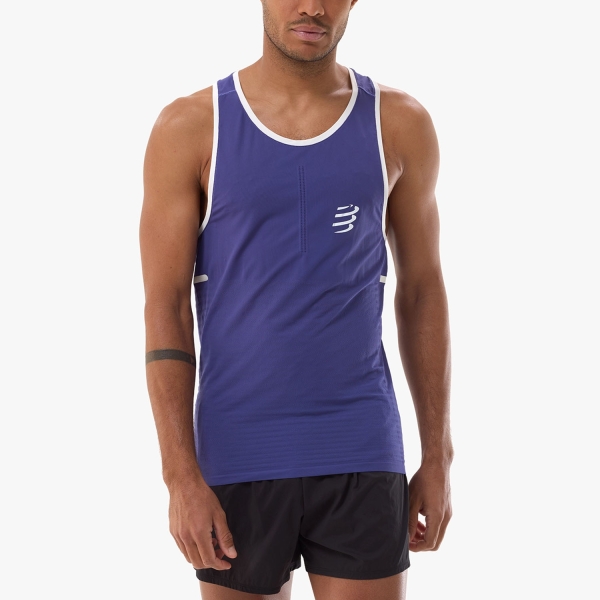 Canotta Running Uomo Compressport Pro Canotta  Orient Blue ATSM7425178