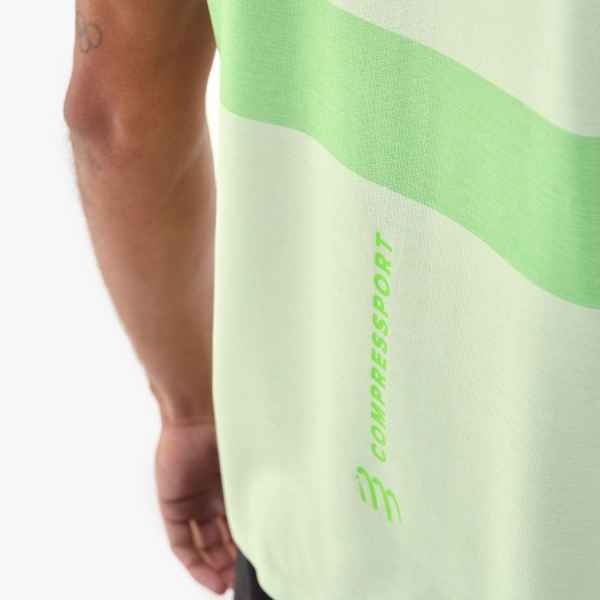 Compressport Performance Canotta - Cream/Neon Green