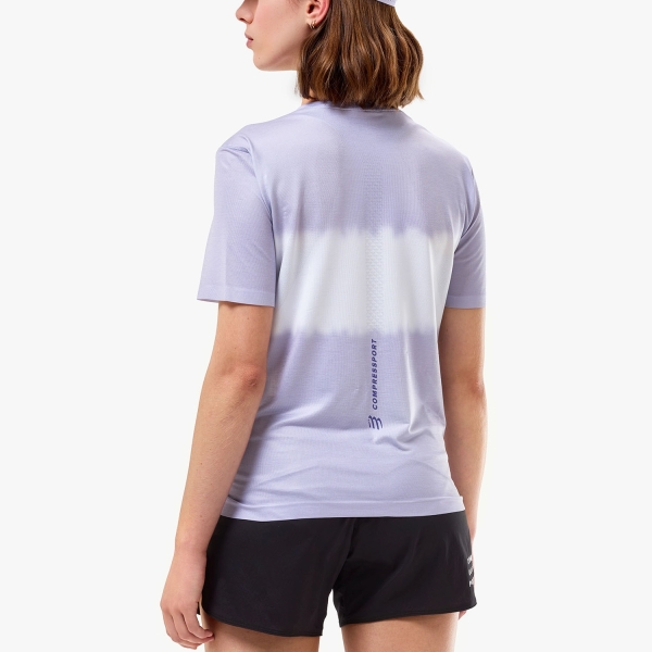 Compressport Performance Printed Camiseta - Lavender/White