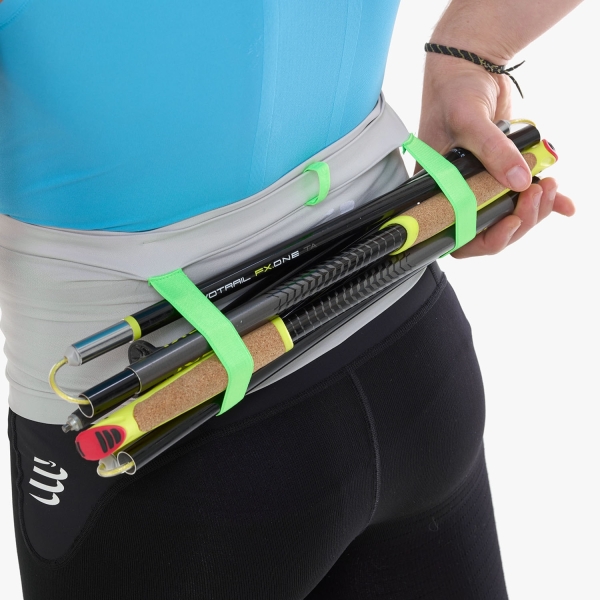 Compressport Free Pro Cintura - Gray Violet/Neon Green