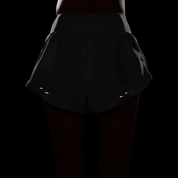 Nike Tempo Flow Swoosh 3in Shorts - White/Orange Pulse/Reflective Silver/Black