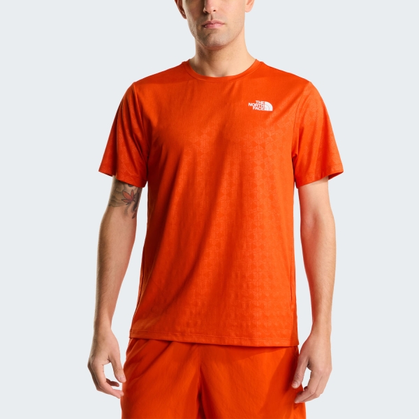 Camisetas Running Hombre The North Face 24/7 Pentadome Embossed Camiseta  Lava Red NF0A8G87G6L