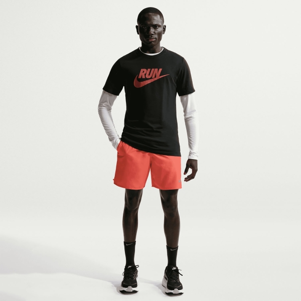 Nike Challenger Logo 7in Shorts - Light Crimson/Reflective Silver