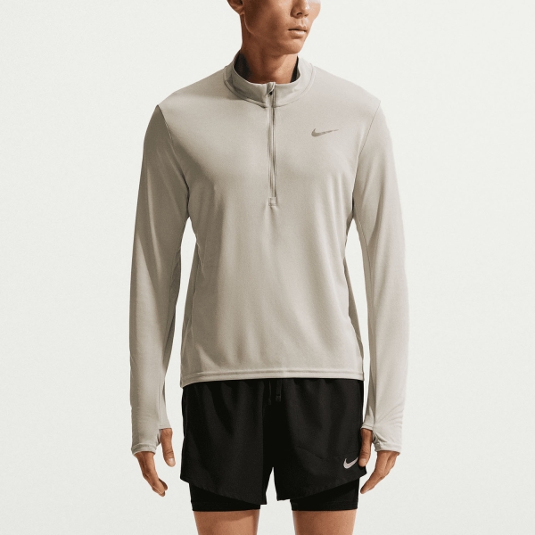 Men's Running Shirt Nike DriFIT Pacer Shirt  Moon Particle/Reflective Silver FQ2494211