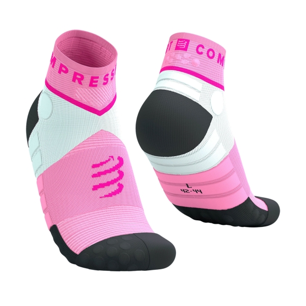 Compressport Ultra Trail Low V2.0 Calze - Begonia/Neon Pink