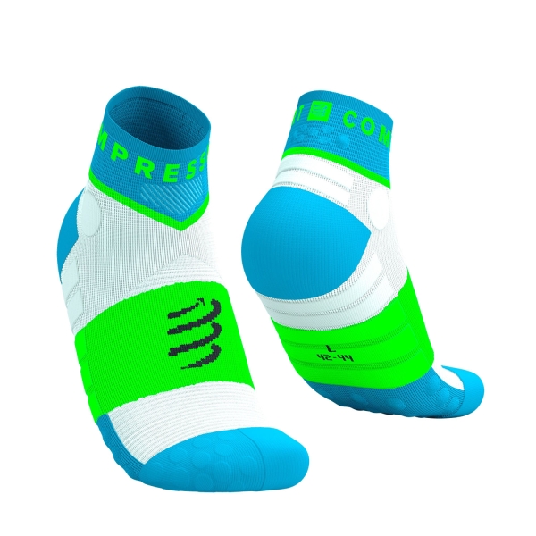 Compressport Ultra Trail Low V2.0 Calze - Norse Blue/Neon Green