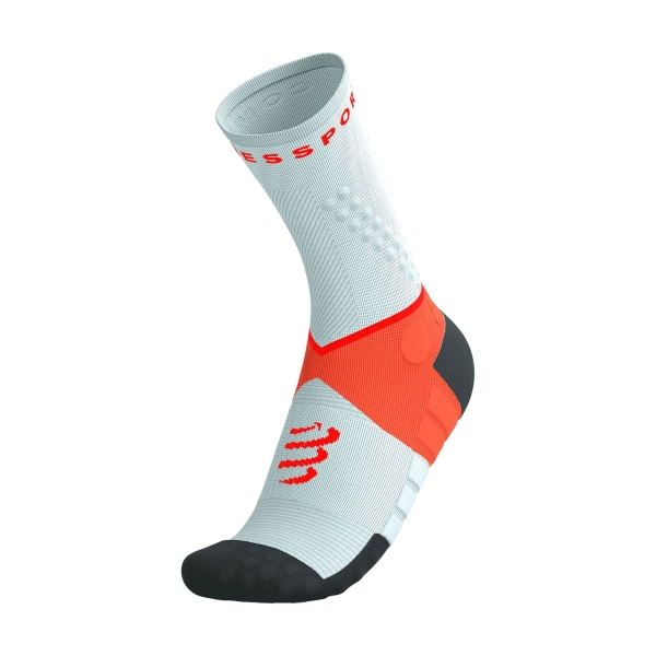 Calze Compressport Ultra Trail V2.0 Calze  Gray Violet/Tigerlily SQTU3551085