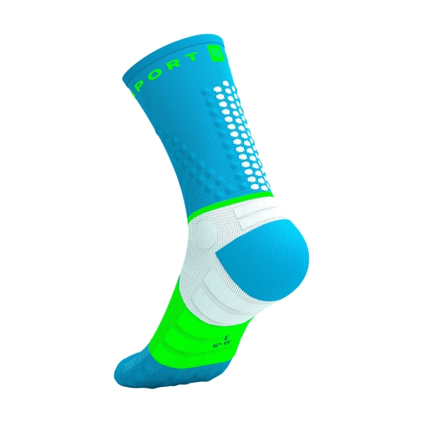 Compressport Ultra Trail V2.0 Calcetines - Norse Blue/Neon Green