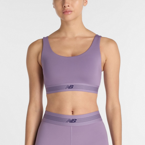 Women's Sports Bra New Balance AC Train Sports Bra  Candied Violet WB61Q0QKAA5